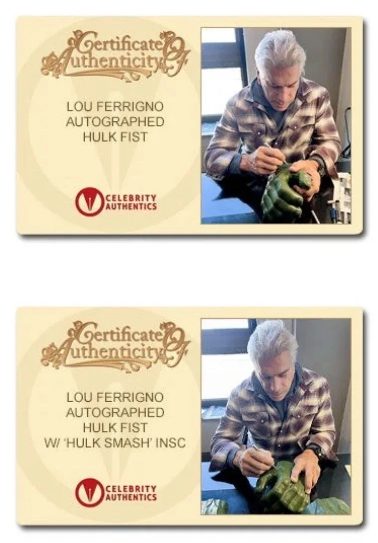 Lou Ferrigno — Lou Ferrigno signed Autograph Hulk Fists W/ Coa- Incredible Hulk- Hulk Smash-, изображение 2