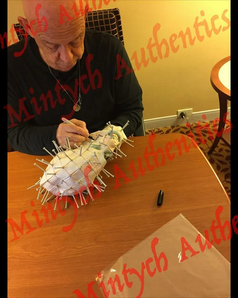 Doug Bradley — Doug Bradley autographed signed 3x3 wood foil face puzzle box Hellraiser Beckett, image 3