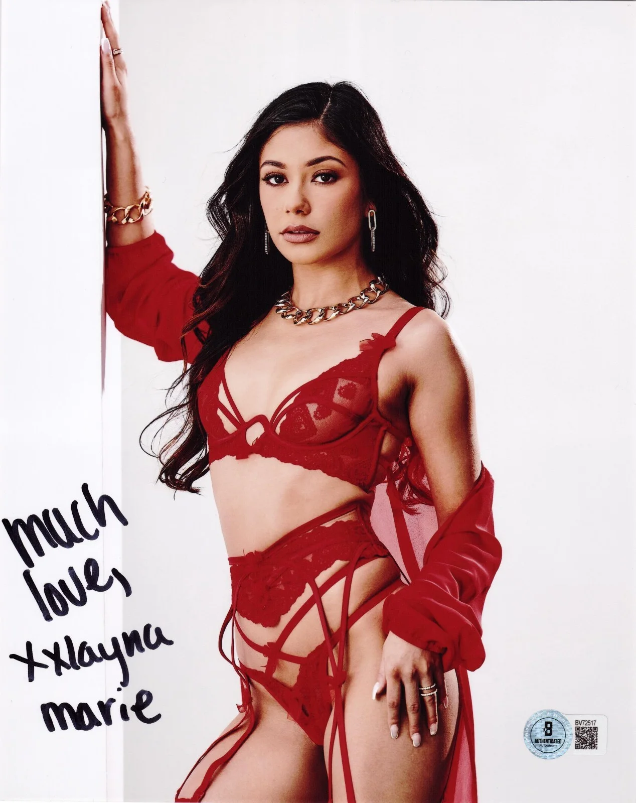 Xxlayna Marie — Hot Sexy Xxlayna Marie Signed 8x10 Photo Adult Star Authentic Autograph Beckett