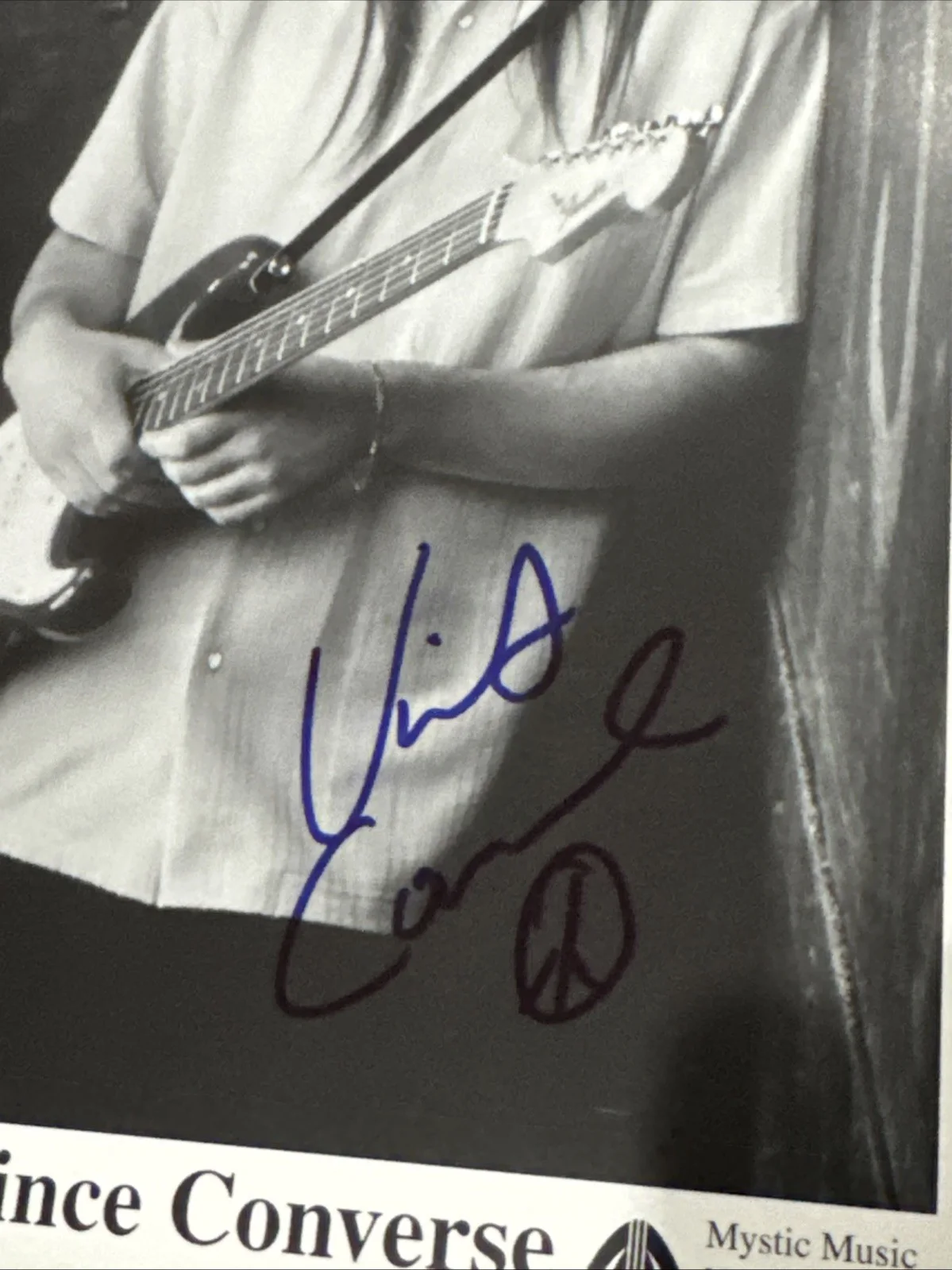 Blues Guitarist Vince Converse Signed Label Promo 8 x 10 “ Photo, изображение 2