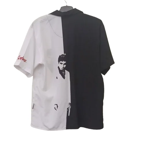 SCARFACE TONY MONTANA 1990S 90S VINTAGE BUTTON UP SHIRT JERSEY TOP MEN'S LARGE, изображение 5