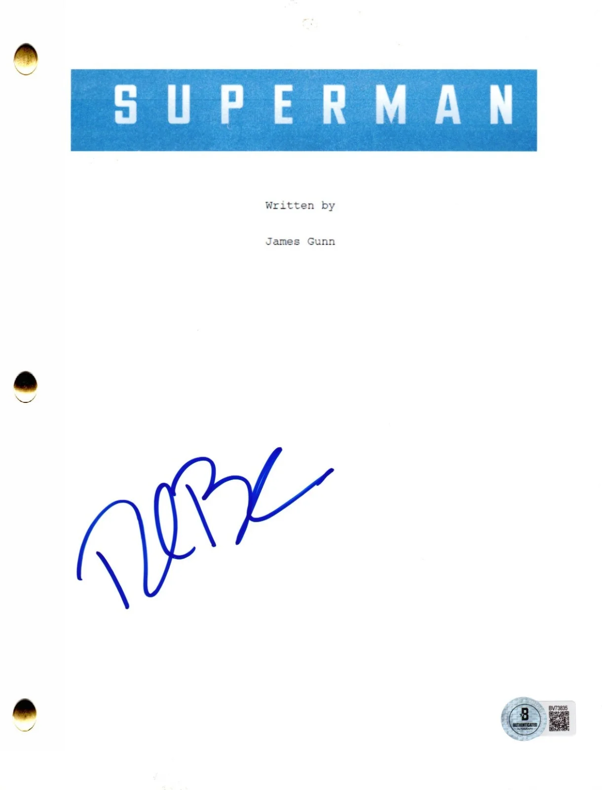 Rachel Brosnahan — Rachel Brosnahan Signed Superman Full Script Authentic Autograph Beckett