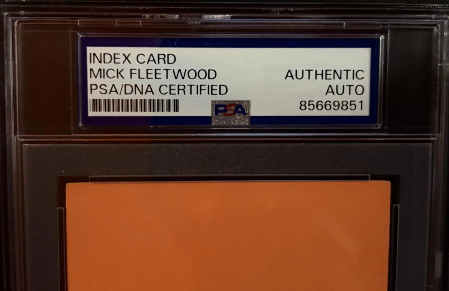 Mick Fleetwood — MICK FLEETWOOD SIGNED INDEX CARD ENCAPSULATED PSA DREAMS LANDSLIDE MAC'S B, изображение 3