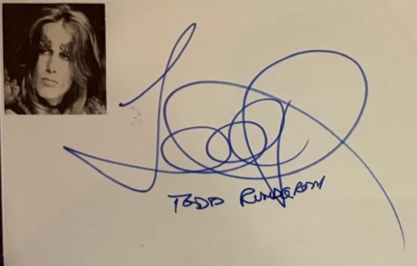 Todd Rundgren — TODD RUNDGREN SIGNED AUTOGRAPH INDEX CARD PSA ENCAPSULATED UTOPIA BAND VINTAGE B, image 2