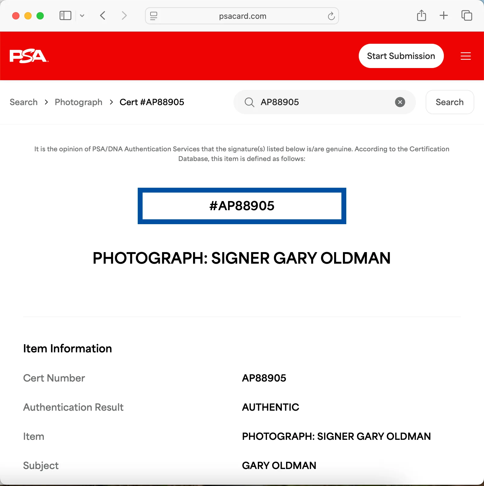 Gary Oldman — GARY OLDMAN SIGNED 8x10 PHOTO PSA DNA AUTOGRAPH DRACULA, image 3