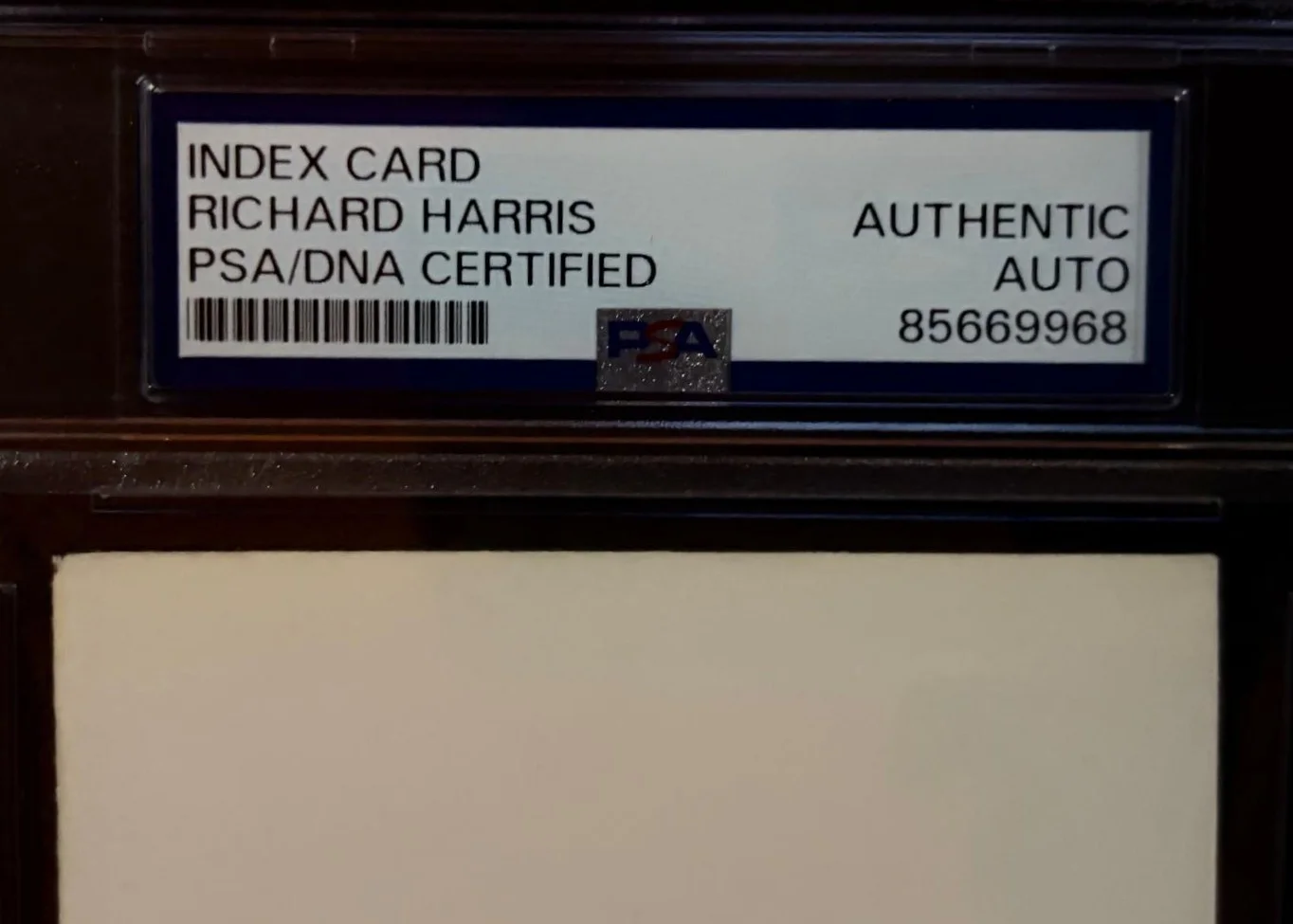 Richard Harris — RICHARD HARRIS SIGNED AUTOGRAPH INDEX CARD ENCAPSULATED PSA GLADIATOR CAMELOT B, image 3