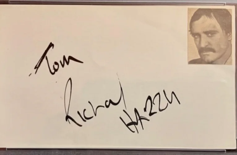 Richard Harris — RICHARD HARRIS SIGNED AUTOGRAPH INDEX CARD ENCAPSULATED PSA GLADIATOR CAMELOT D, image 2