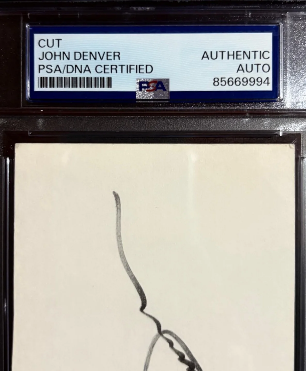 John Denver — JOHN DENVER SIGNED AUTOGRAPH CUT ENCAPSULATED PSA WHOSE GARDEN WAS THIS COUNTRY, изображение 3