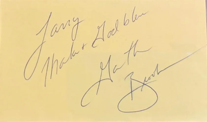 Garth Brooks — GARTH BROOKS SIGNED AUTOGRAPH INDEX CARD ENCAPSULATED PSA FRIENDS IN LOW PLACES, image 2