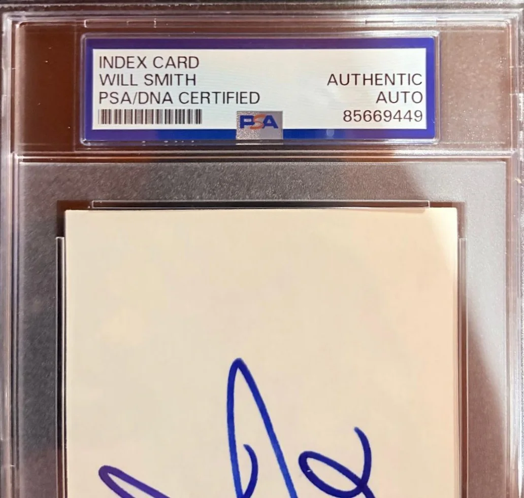 Will Smith — WILL SMITH SIGNED INDEX CARD PSA ENCAPSULATED FULL NAME FRESH PRINCE RARE BELAIR, изображение 3