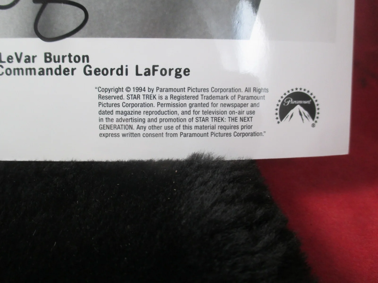 Levar Burton — Star Trek The Next Generation LeVar BURTON signed B&W photo, image 5