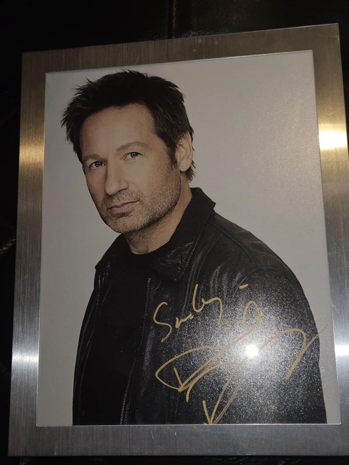 David Duchovny Signed Photo X-Files Fox Mulder Framed, image 5