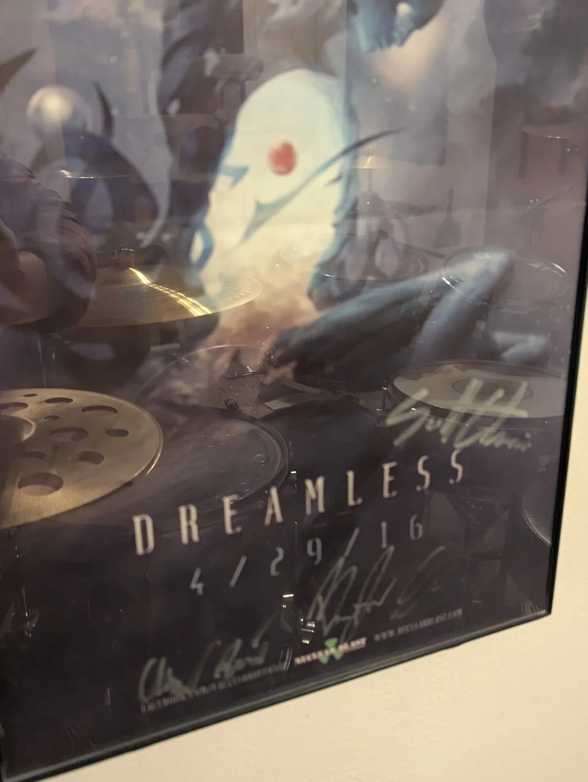 11" X 17" Framed Signed Poster - Fallujah "Dreamless" 2016 Tour - Nuclear Blast, image 5