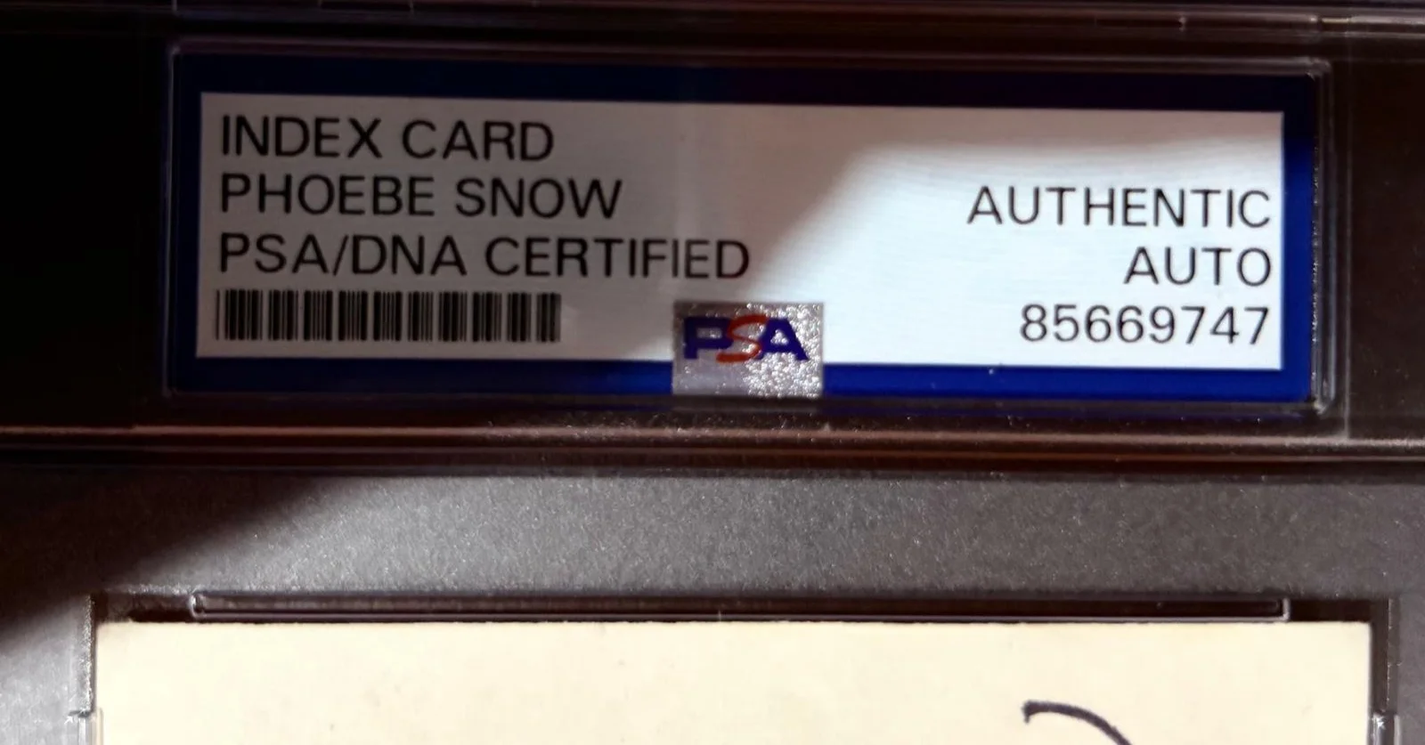Phoebe Snow — PHOEBE SNOW SIGNED INDEX CARD ENCAPSULATED PSA RARE POETRY MAN HARPOS BLUES A, image 3