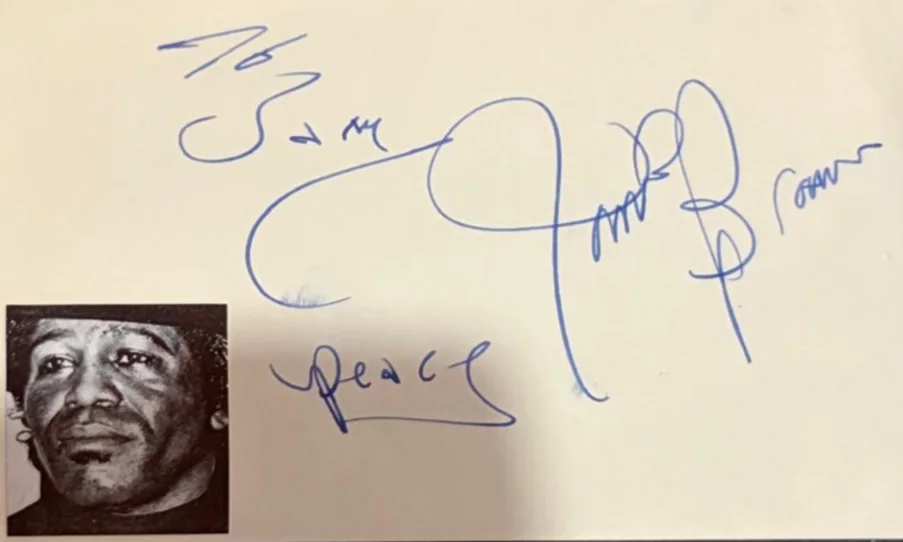 James Brown — JAMES BROWN SIGNED AUTOGRAPHED INDEX CARD ENCAPSULATED GOT YOU FEEL GOOD PSA A, image 2