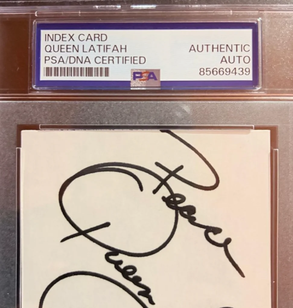 Queen Latifah — QUEEN LATIFAH SIGNED AUTOGRAPHED INDEX CARD ENCAPSULATED PSA TAXI SCARY MOVIE, изображение 3