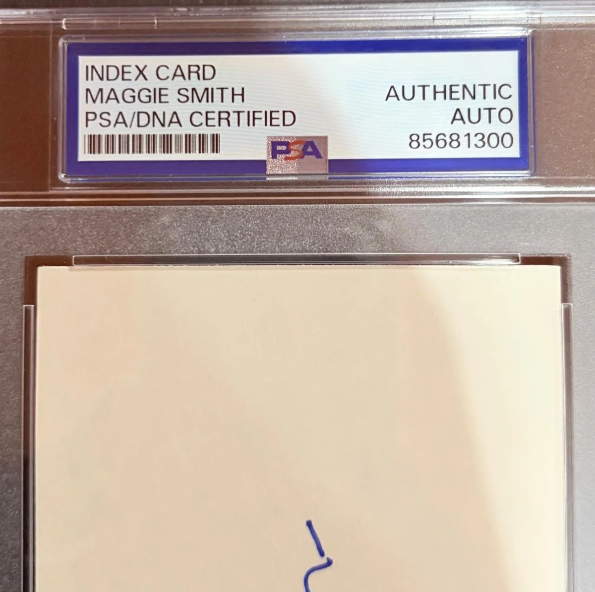 Maggie Smith — MAGGIE SMITH SIGNED AUTOGRAPHED INDEX CARD ENCAPSULATED PSA RARE HARRY POTTER, image 3