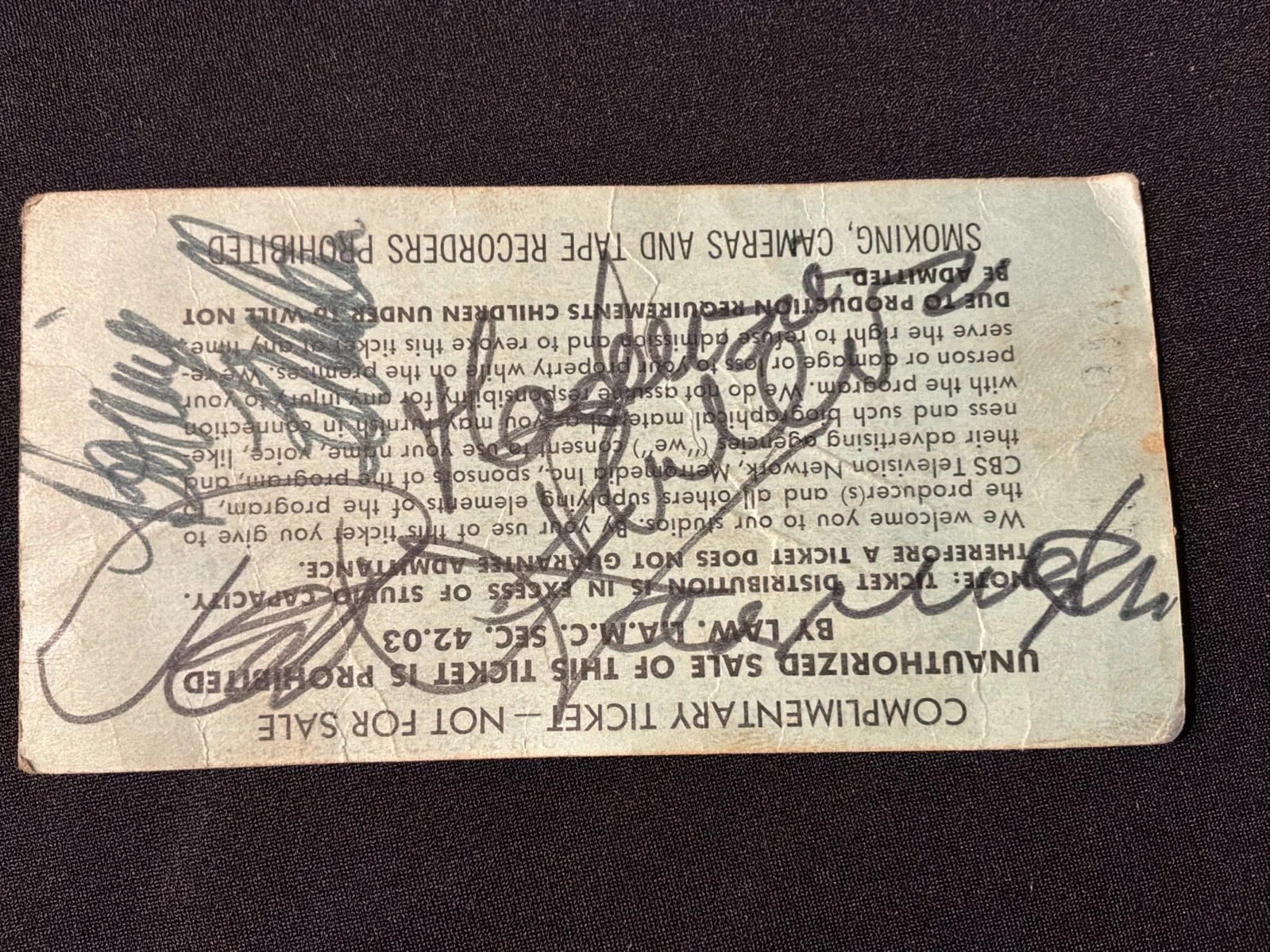 Mackenzie Phillips — One Day At A Time Signed Ticket Stub Bertinelli Phillips Franklin Harrington, image 3