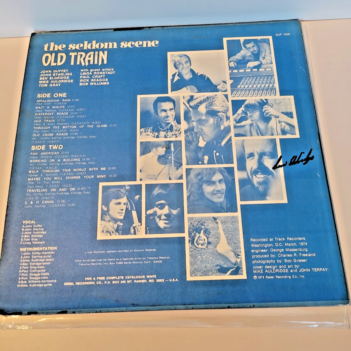 Ralph Stanley Seldom Scene Signed Rebel Records Album Insert Autograph Bluegrass, изображение 3