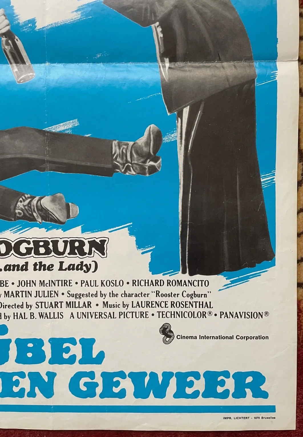 ROOSTER COGBURN (1975) Original Belgian Movie Poster John Wayne, image 5