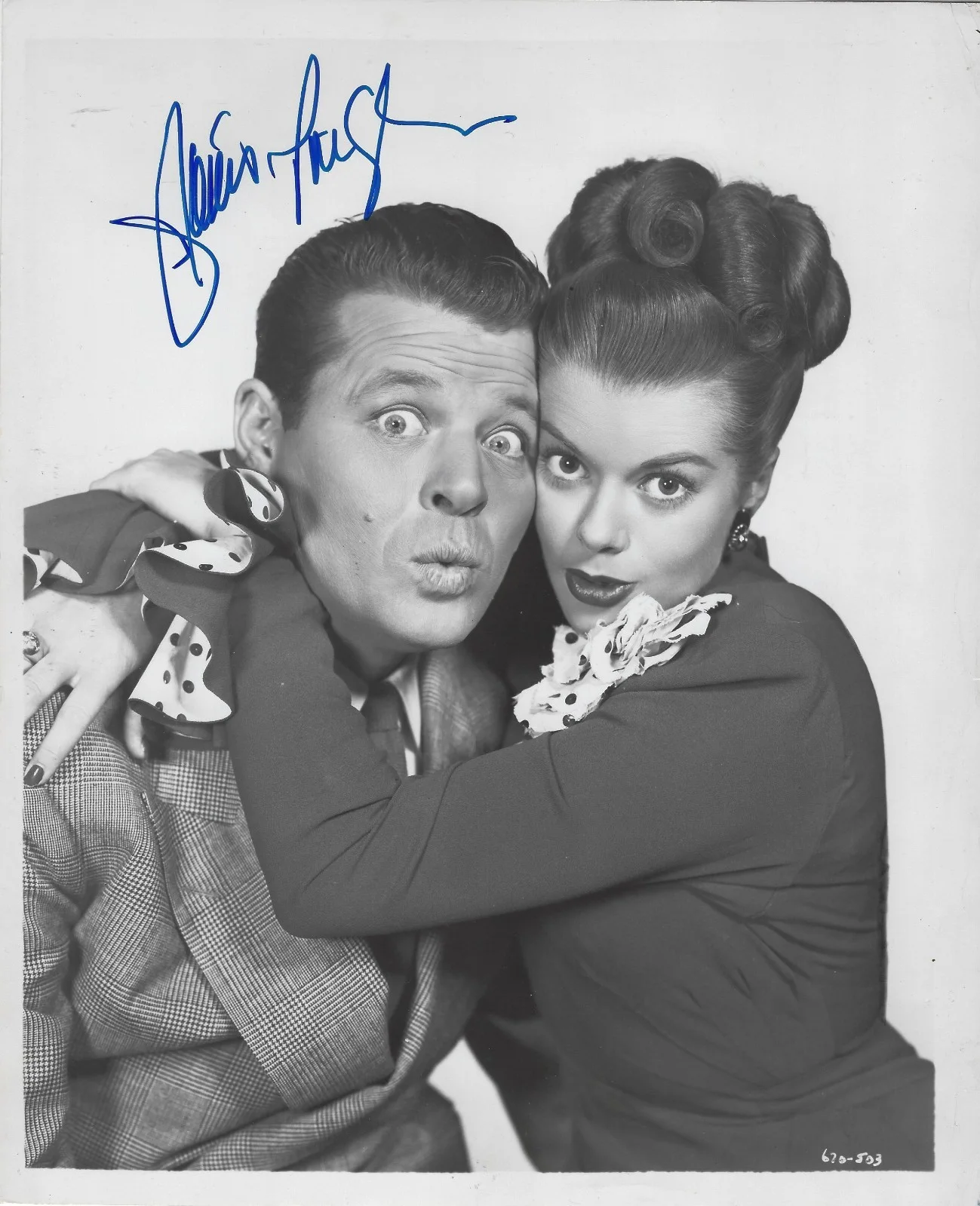 Janis Paige — Vintage JANIS PAIGE Signed 8 x 10 Photo Jack Carson Love & Learn