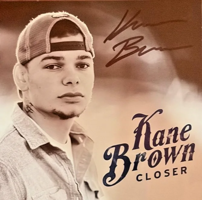 Kane Brown — KANE BROWN SIGNED AUTOGRAPH CD INSERT ENCAPSULATED PSA CLOSER USED TO LOVE SOBER, image 2