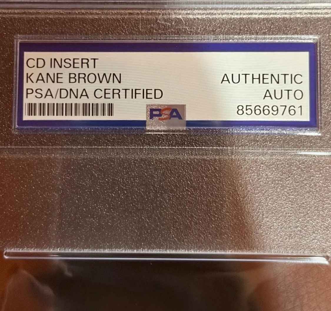 Kane Brown — KANE BROWN SIGNED AUTOGRAPH CD INSERT ENCAPSULATED PSA CLOSER USED TO LOVE SOBER, image 3