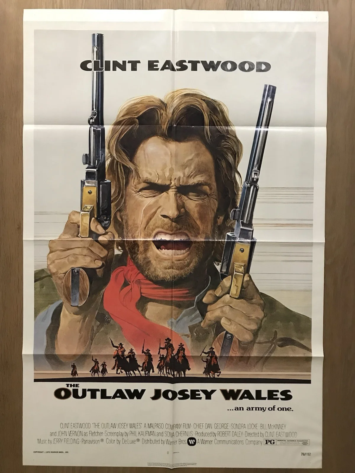 The Outlaw Josey Wales (1976 ),Original US One Sheet Poster Clint Eastwood, изображение 2