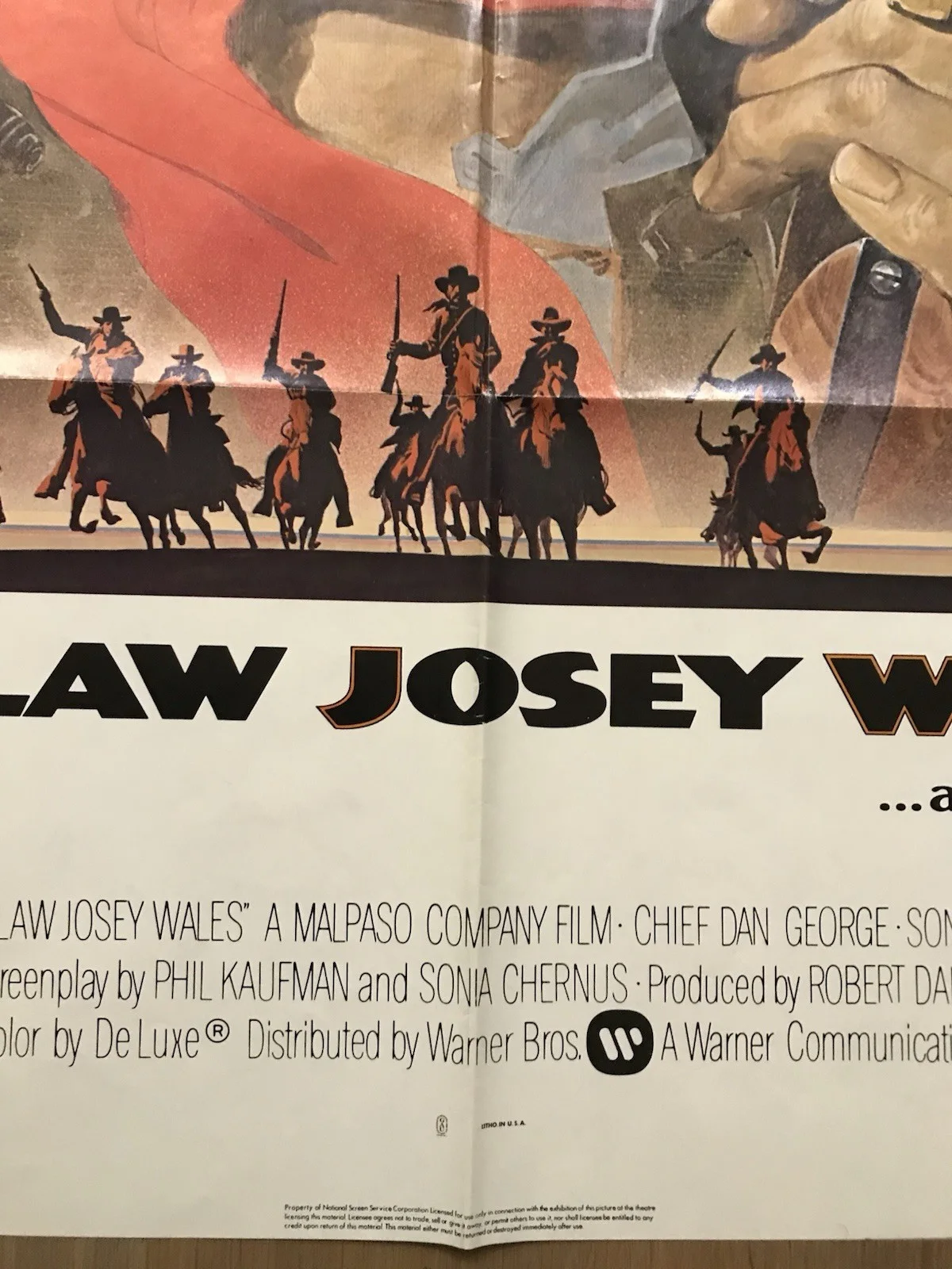 The Outlaw Josey Wales (1976 ),Original US One Sheet Poster Clint Eastwood, изображение 4