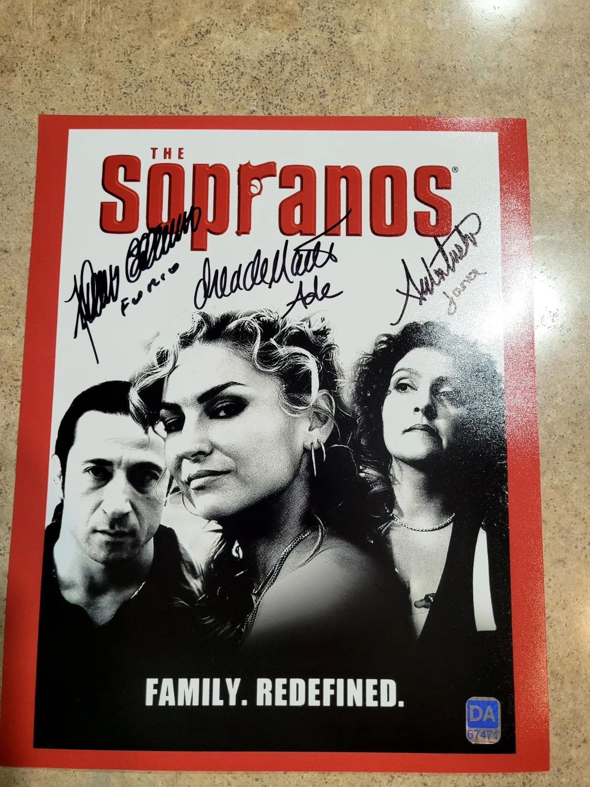 Drea de Matteo — The Sopranos 8x10 Autograph Drea De Matteo Aida Tueturro Federico Castelluccio