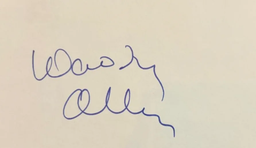 Woody Allen — WOODY ALLEN SIGNED AUTOGRAPHED INDEX CARD ENCAPSULATED PSA ANNIE HALL MANHATTAN, изображение 2