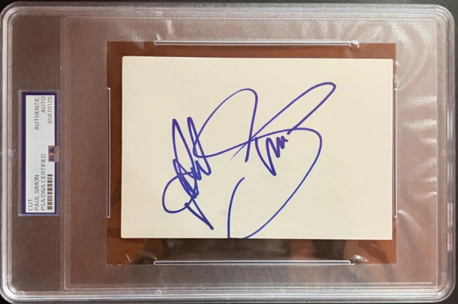 Paul Simon — PAUL SIMON SIGNED AUTOGRAPH CUT ENCAPSULATED PSA THE SOUNDS OF SILENCE THE BOXER