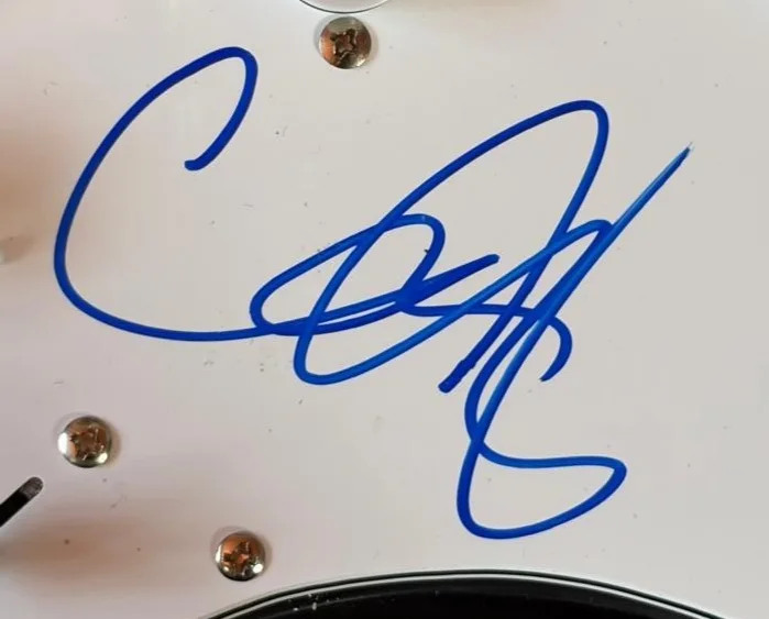 Chris Martin — CHRIS MARTIN SIGNED AUTOGRAPHED STRATOCASTER GUITAR LONG LIVE LIFE COLDPLAY PSA, изображение 3
