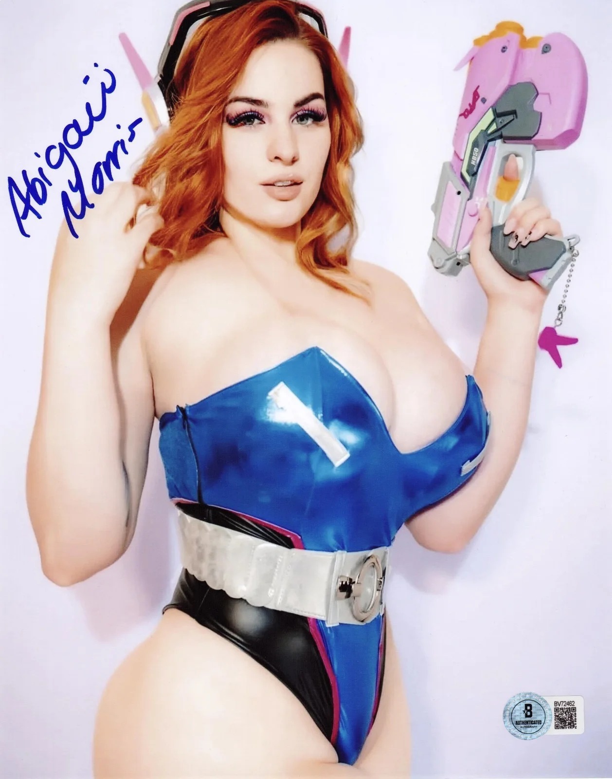 Abigaiil Morris — Hot Sexy Abigaiil Morris Signed 8x10 Photo Adult Star Authentic Auto Beckett