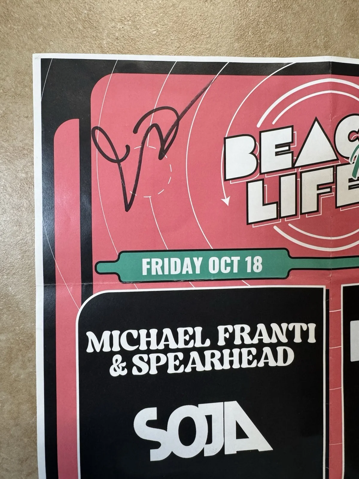 Fortunate Youth Signed Tour Poster 17 X 11 Beach Life Festival (2 Sided), изображение 2
