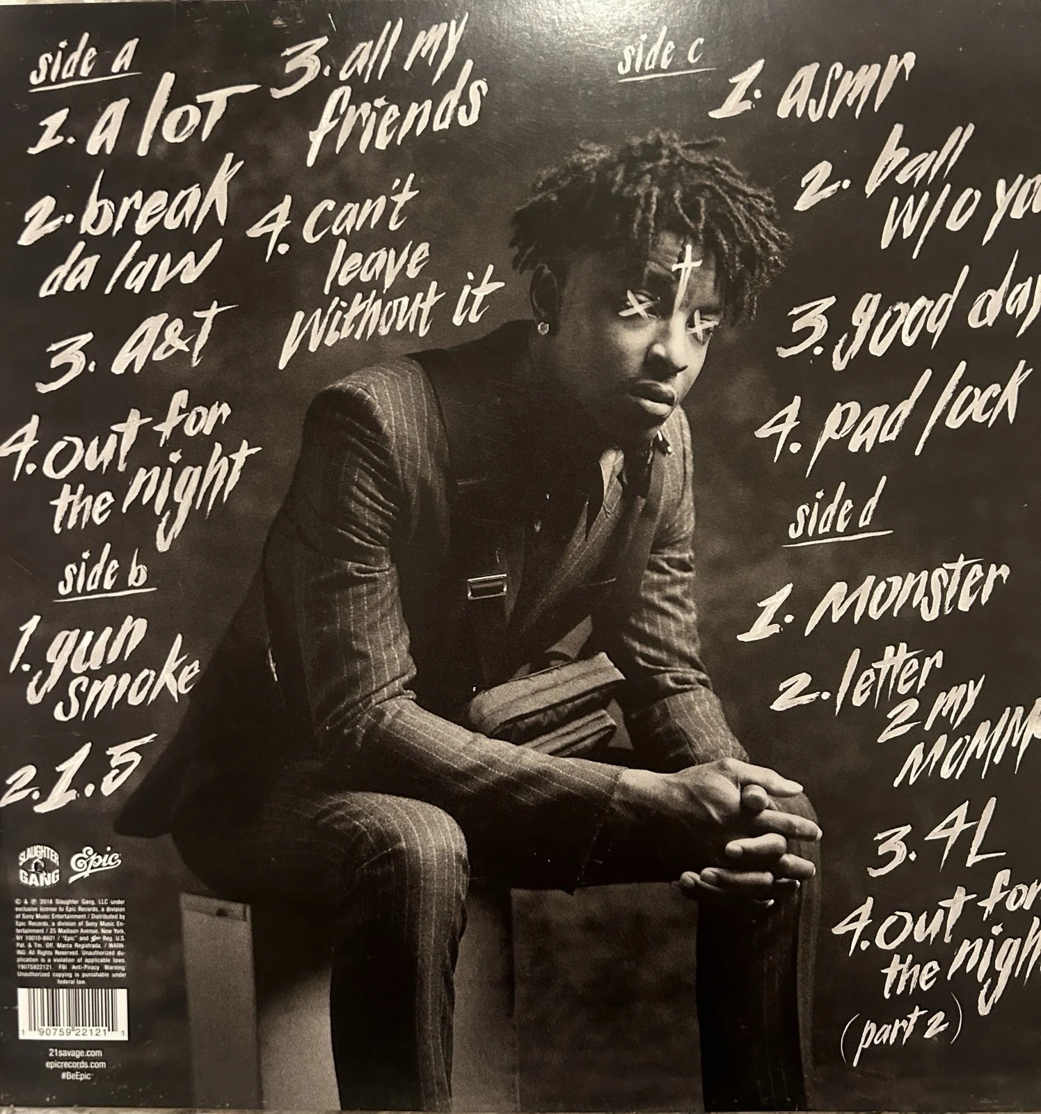 21 Savage Rapper Signed Autographed “I AM I WAS” Vinyl Record LP JSA LOA, изображение 4