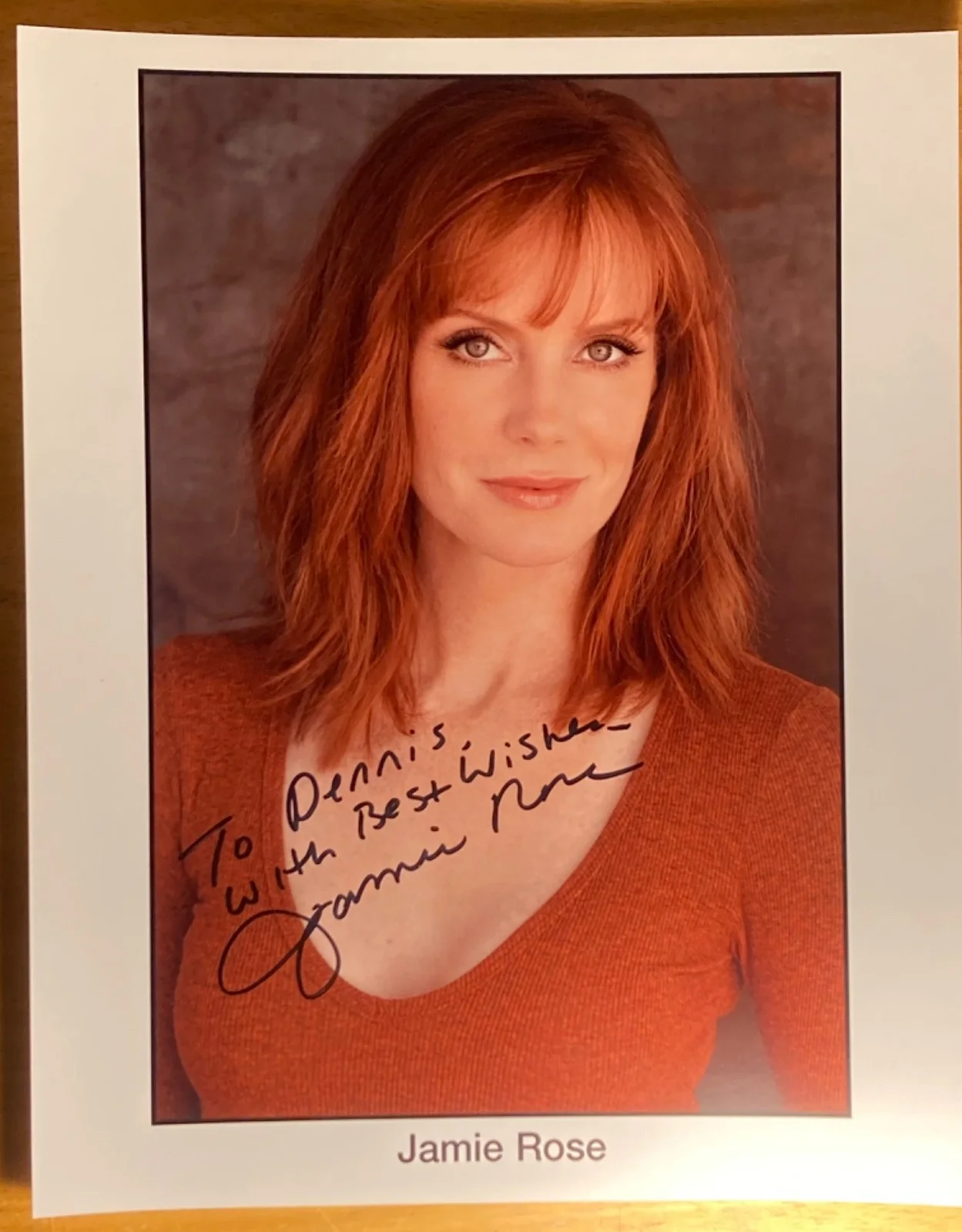 Hand SIGNED Jamie Rose 8x10 Press Photo (to dennis) St. Elsewhere, etc, изображение 2