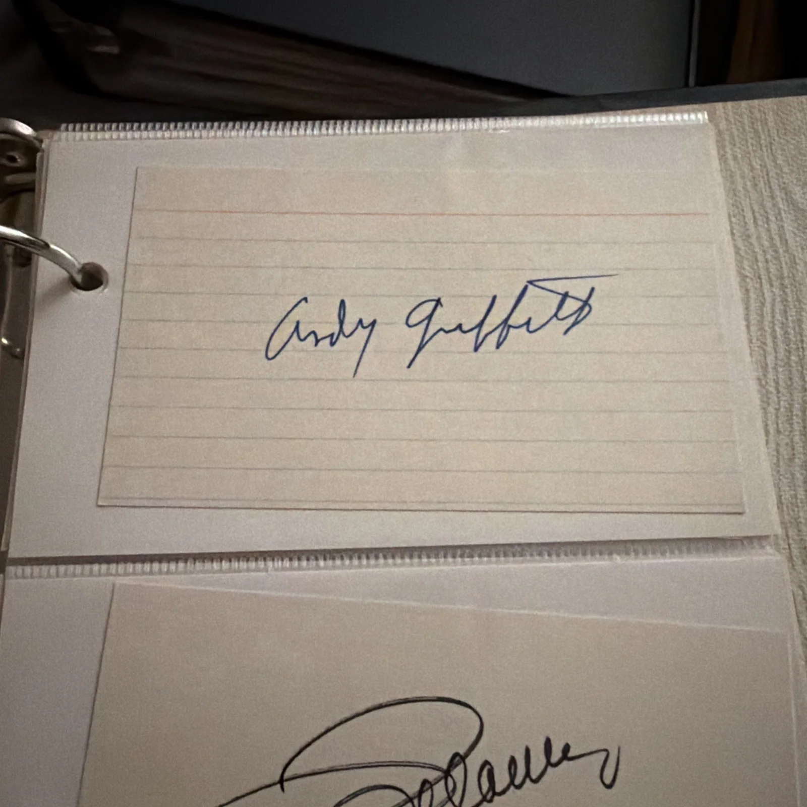 Andy Griffith Signed Index Card Autograph – The Andy Griffith Show, image 3