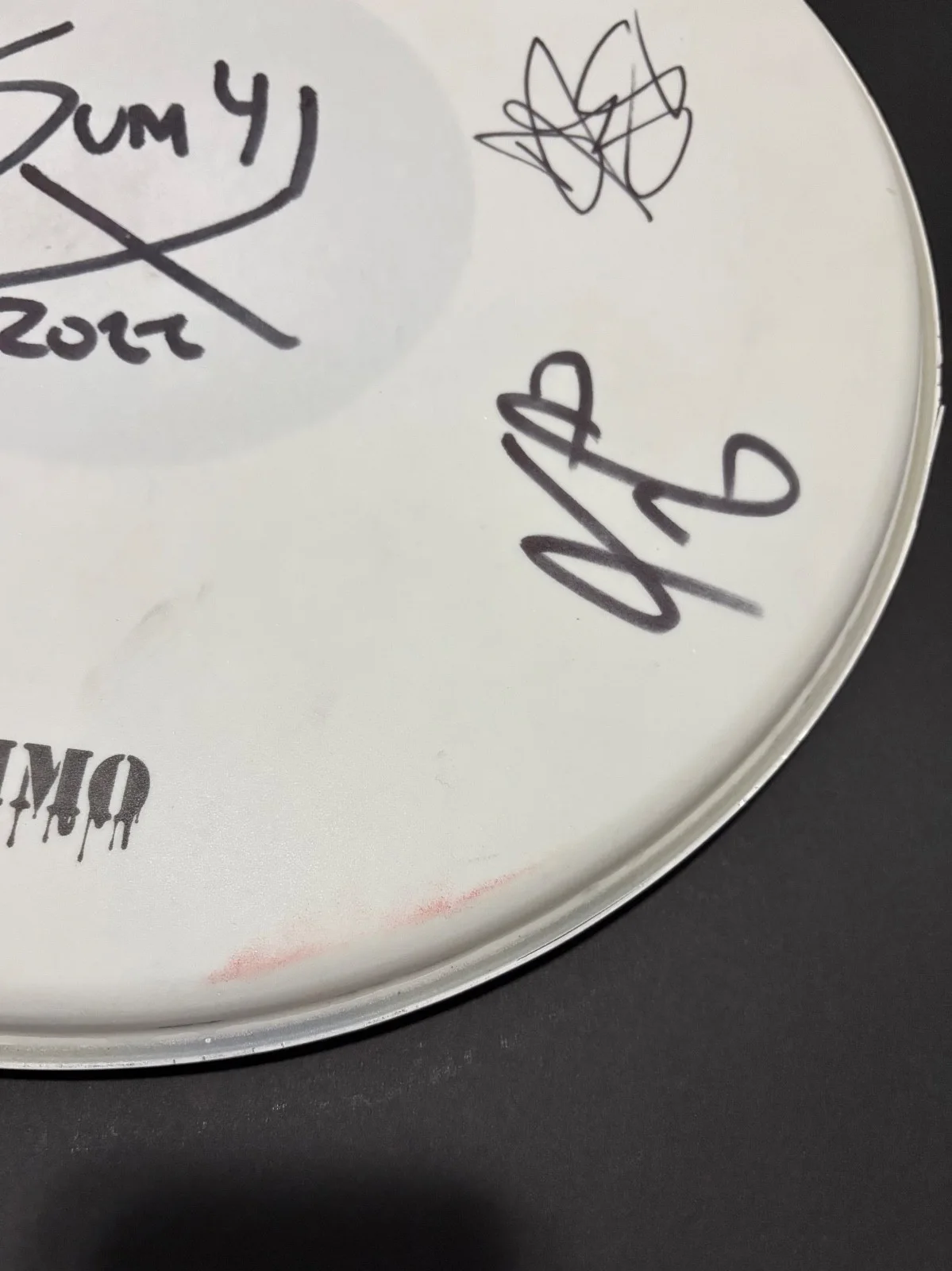 Sum 41 band signed 14” drumhead, image 2