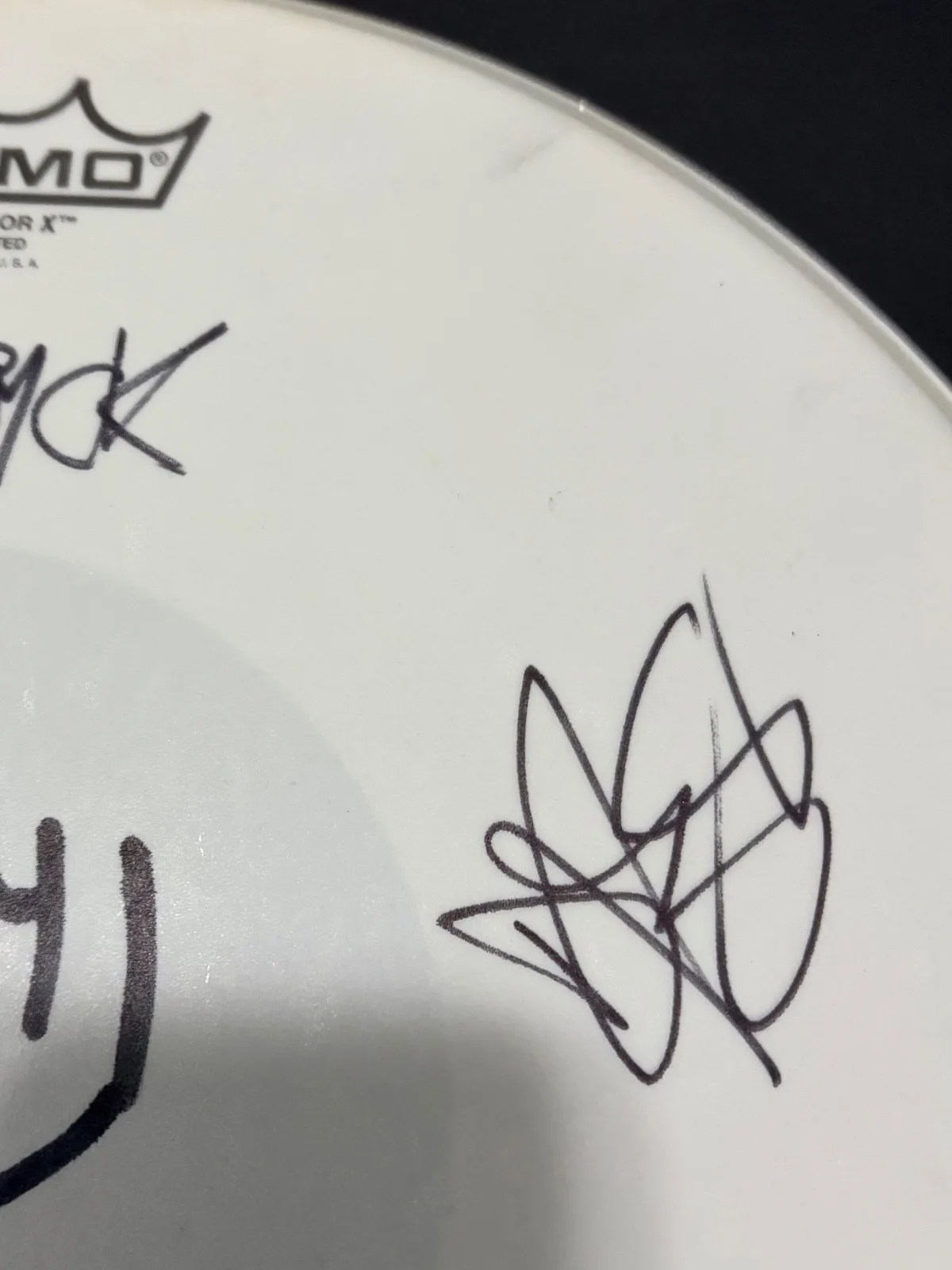Sum 41 band signed 14” drumhead, image 4