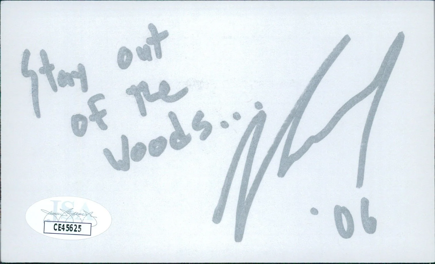 Joshua Leonard — Joshua Leonard Actor Producer Writer Signed 3x5 Index Card JSA Authenticated