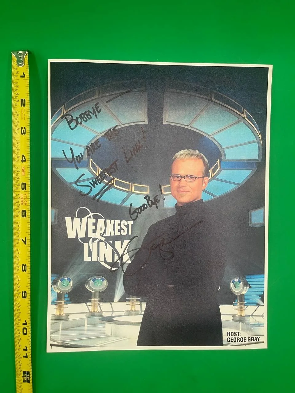 George Gray Signed Photo Weakest Link TV Show Host Autograph - EB34, image 2
