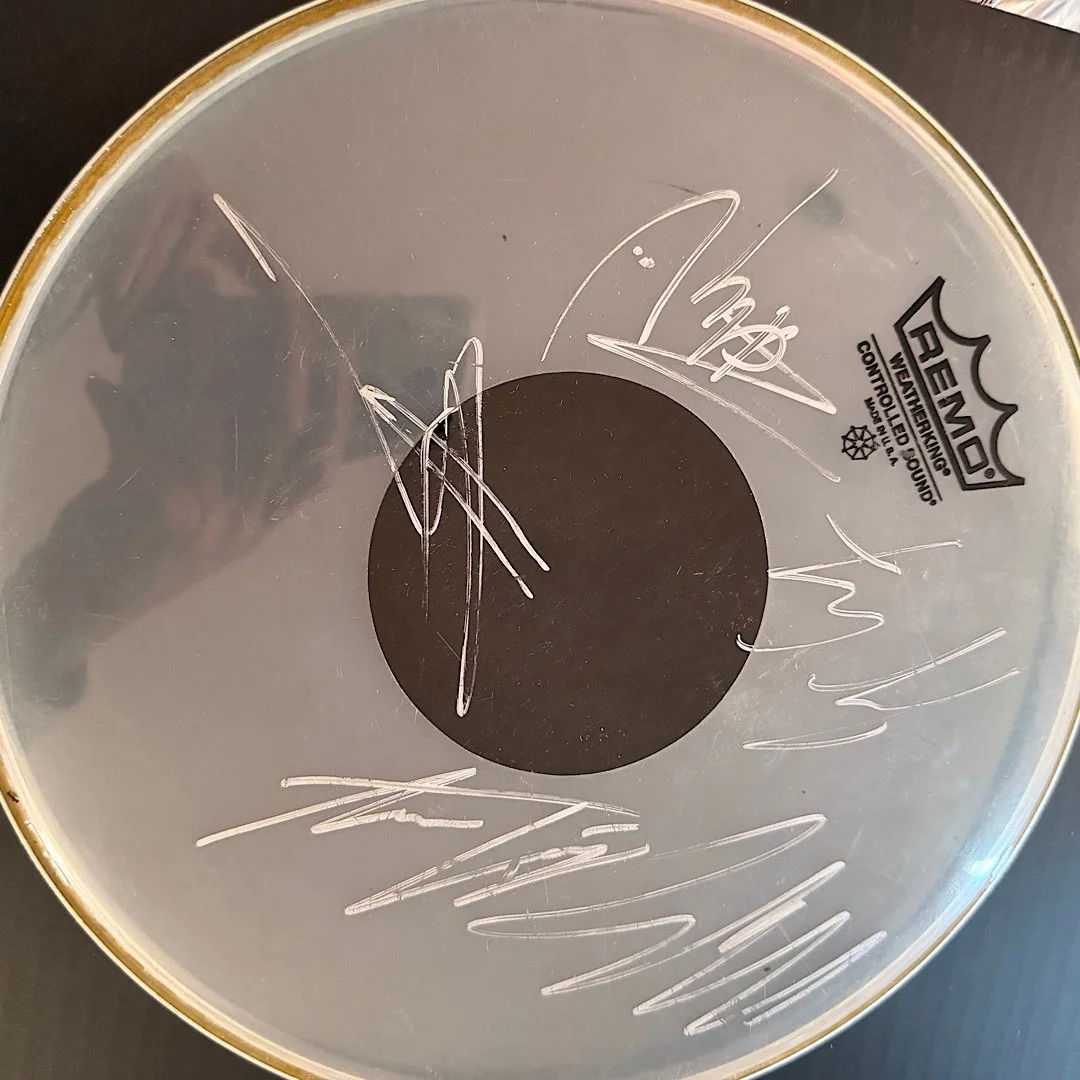 AUTHENTIC The Rev Signed A7X Drumhead - JSA COA CK67444 - White Ink REMO, image 5