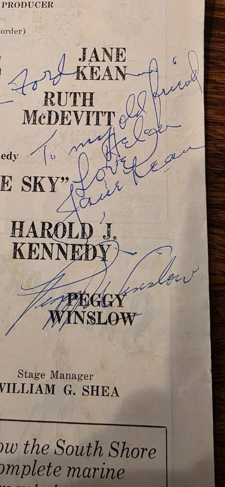 Dorothy Loudon, Paul Ford — Paul Ford, Jane Kean, Hayden Rorke, Peggy Winslow and others Signed Playbill, изображение 4