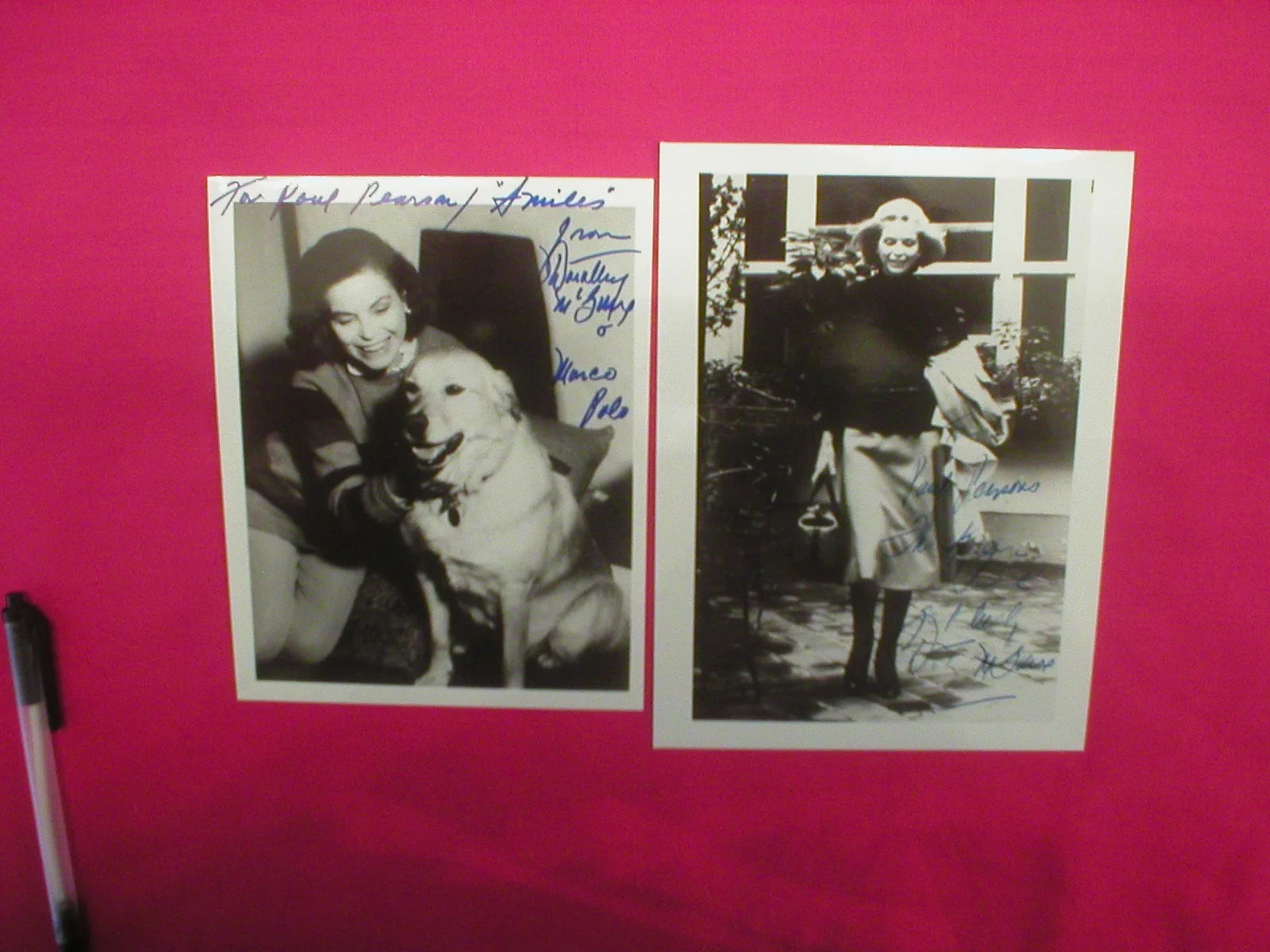 Dorothy McGuire — 2 VINTAGE DOROTHY McGUIRE SIGNED, AUTOGRAPHED, PERSONALIZED 5&7 and 5&6 PHOTOS