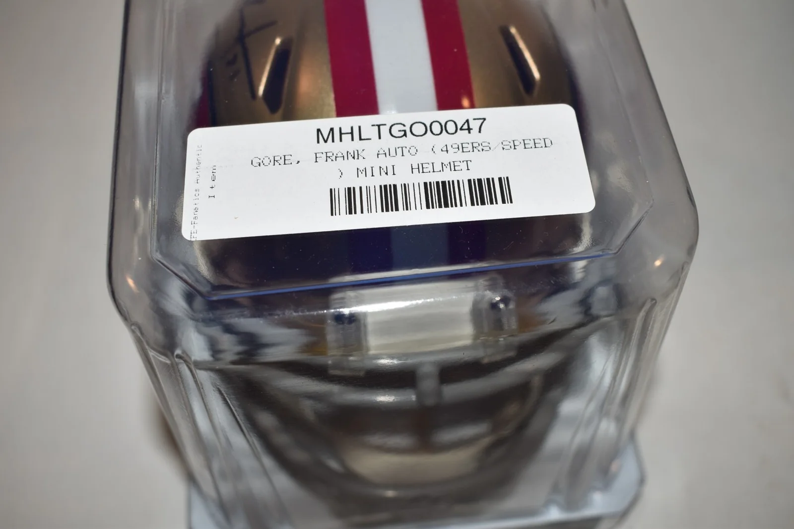 FRANK GORE — FRANK GORE SAN FRANCISCO 49ERS AUTOGRAPHED MINI HELMET MHLTGO0047 (SJL48), изображение 4