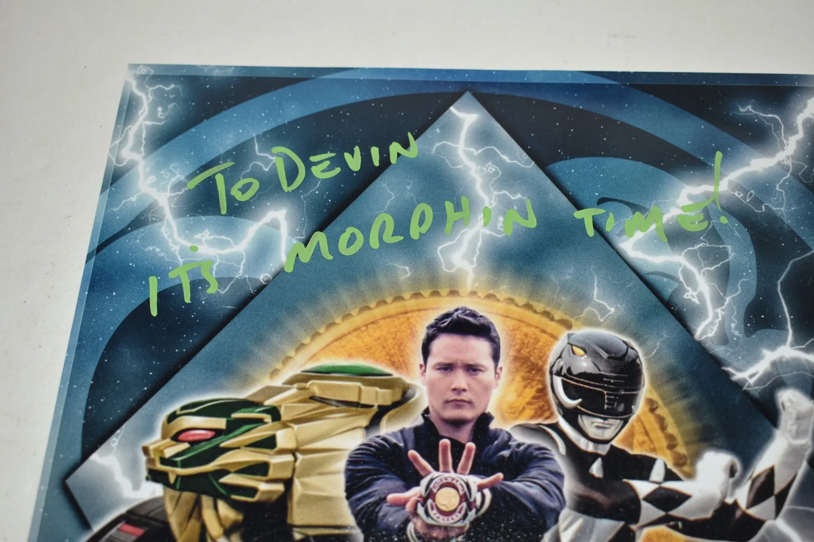 ADAM PARK — POWER RANGERS PHOTO SIGNED BY ADAM PARK (SJL44), изображение 2