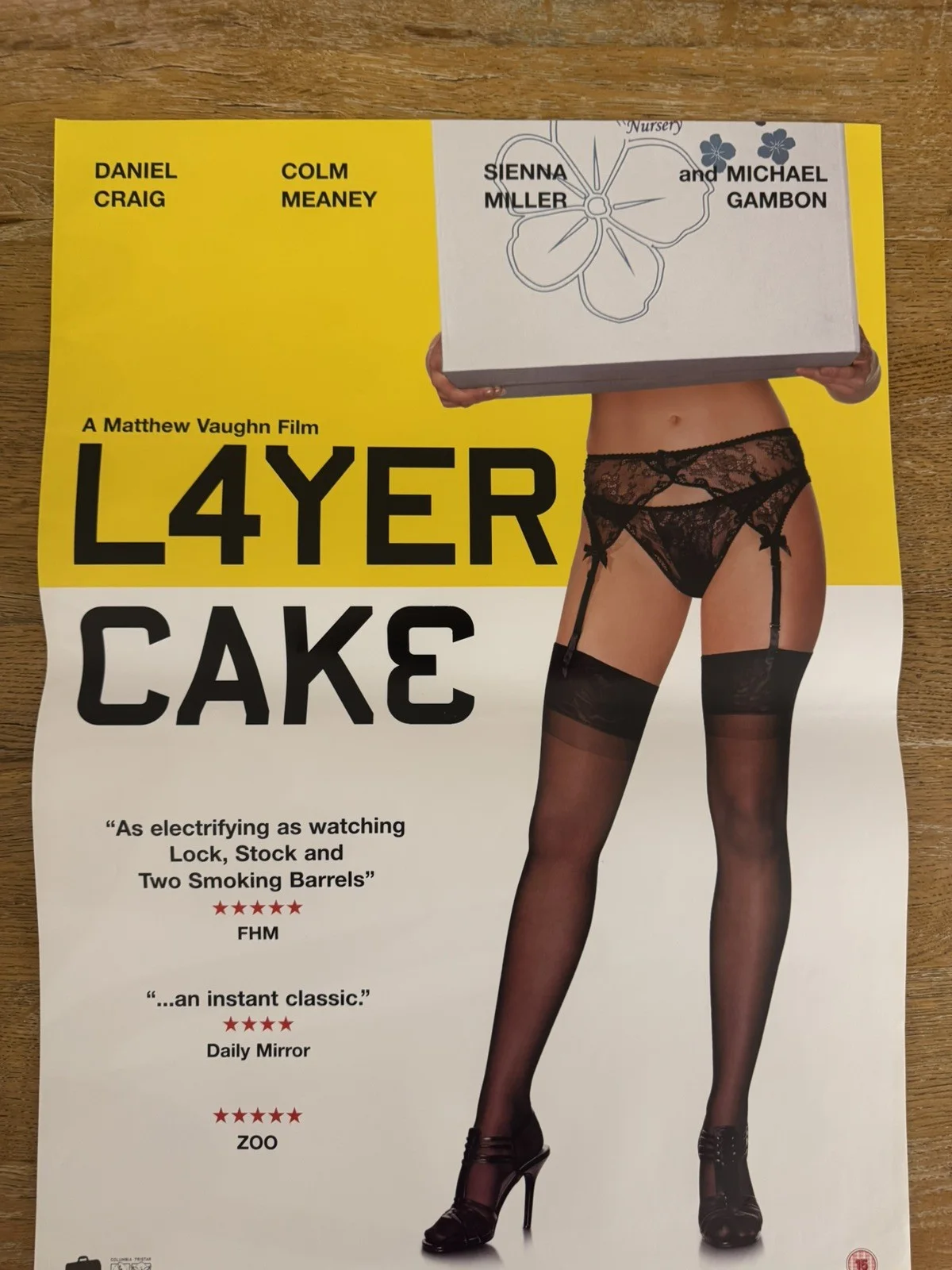 LAYER CAKE rare sexy stockings version ORIGINAL 2003 MOVIE POSTER dvd video, image 2