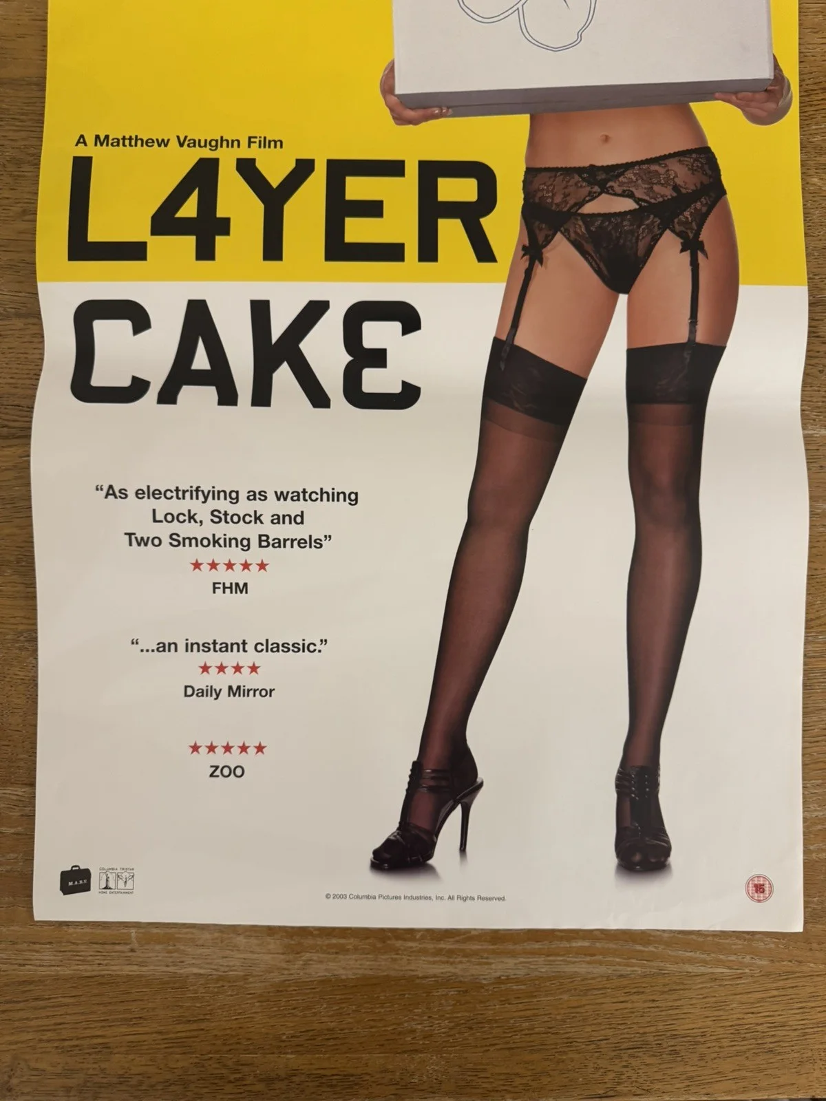 LAYER CAKE rare sexy stockings version ORIGINAL 2003 MOVIE POSTER dvd video, image 3