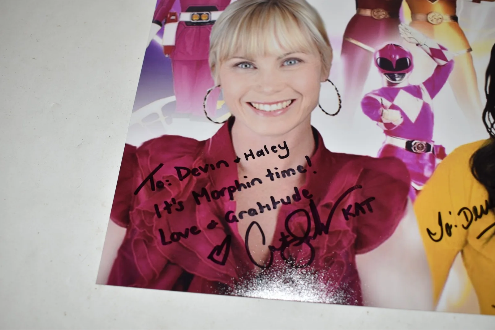 KAT, NAKIA — POWER RANGERS PHOTO SIGNED BY KAT & NAKIA (SJL46), image 2